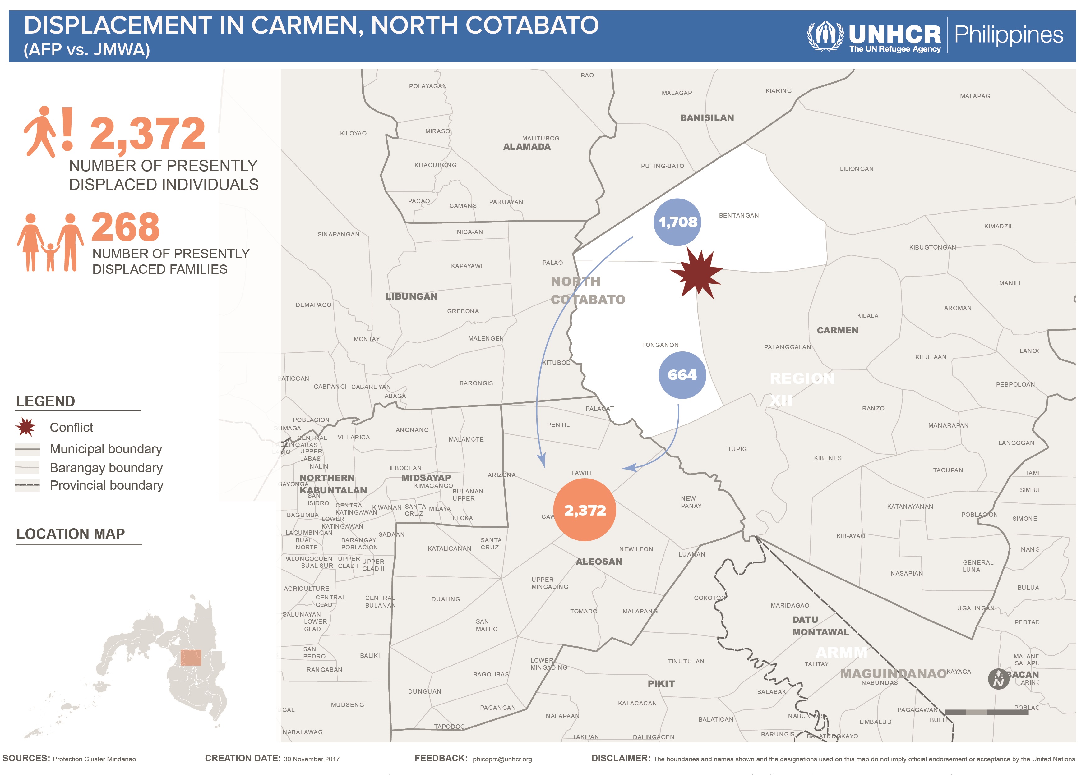 IDP Protection Assessment Report | Displacement in Carmen, North Cotabato (AFP vs JMWA) Issue No. 1